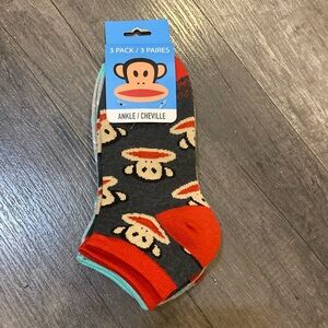 Paul Frank shoe 5 to 10 Ankle Socks Pack  of 3